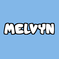 Coloriage prénom MELVYN