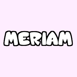 Coloriage prénom MERIAM