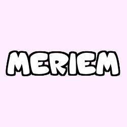 Coloriage prénom MERIEM