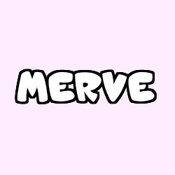 Coloriage prénom MERVE