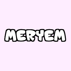 Coloriage prénom MERYEM