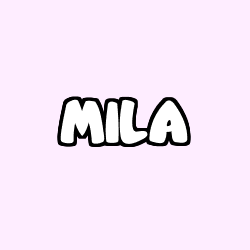 Coloriage prénom MILA