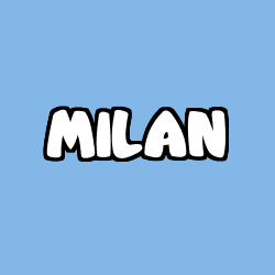 Coloriage prénom MILAN