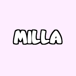 Coloriage prénom MILLA