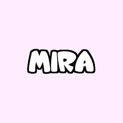 Coloriage prénom MIRA