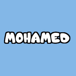 Coloriage prénom MOHAMED