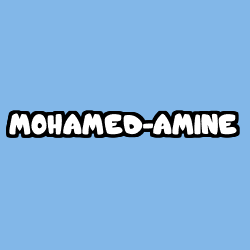 Coloriage prénom MOHAMED-AMINE