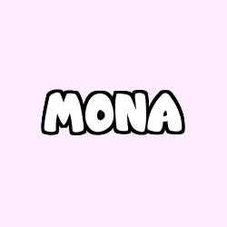 Coloriage prénom MONA