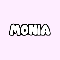 Coloriage prénom MONIA