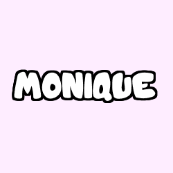 Coloriage prénom MONIQUE