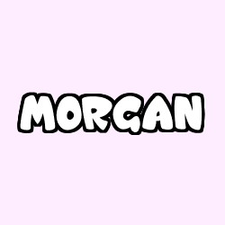 Coloriage prénom MORGAN