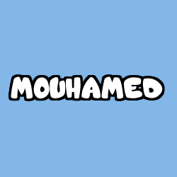 Coloriage prénom MOUHAMED