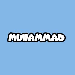 Coloriage prénom MUHAMMAD