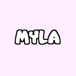Coloriage prénom MYLA