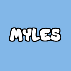 Coloriage prénom MYLES
