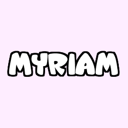 Coloriage prénom MYRIAM