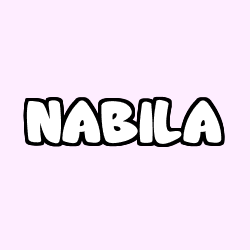 Coloriage prénom NABILA