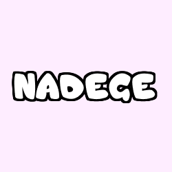 Coloriage pr&eacute;nom NADEGE