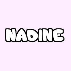 Coloriage pr&eacute;nom NADINE