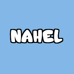 Coloriage prénom NAHEL