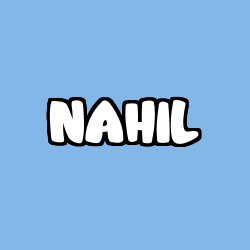 Coloriage prénom NAHIL