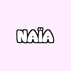 Coloriage pr&eacute;nom NA&Iuml;A