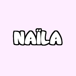 Coloriage pr&eacute;nom NA&Iuml;LA