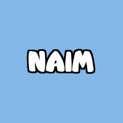 Coloriage prénom NAIM