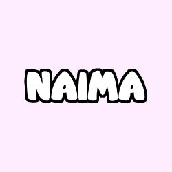 Coloriage prénom NAIMA