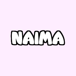 Coloriage pr&eacute;nom NAIMA
