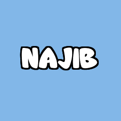 Coloriage prénom NAJIB