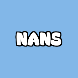 Coloriage prénom NANS