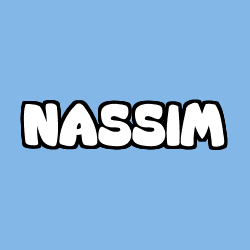 Coloriage prénom NASSIM