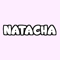 Coloriage prénom NATACHA