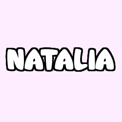 Coloriage prénom NATALIA