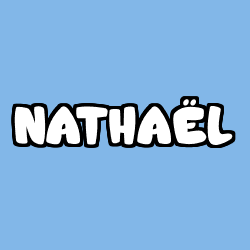 Coloriage prénom NATHAËL