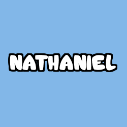 Coloriage prénom NATHANIEL
