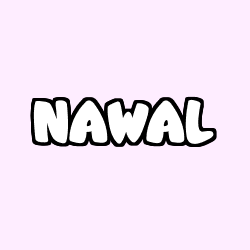 Coloriage prénom NAWAL