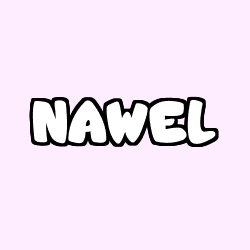 Coloriage prénom NAWEL