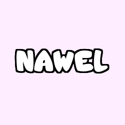 Coloriage pr&eacute;nom NAWEL