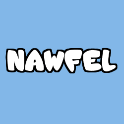 Coloriage pr&eacute;nom NAWFEL
