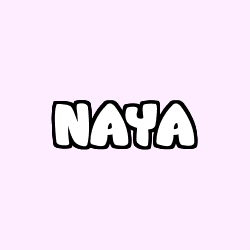 Coloriage pr&eacute;nom NAYA
