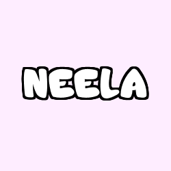 Coloriage prénom NEELA