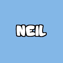 Coloriage pr&eacute;nom NEIL