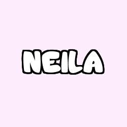 Coloriage pr&eacute;nom NEILA