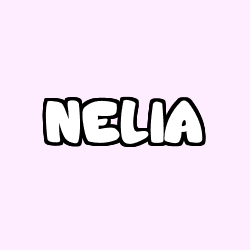 Coloriage prénom NELIA