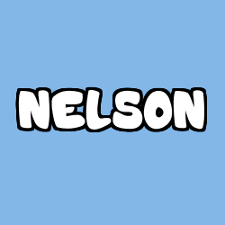 Coloriage pr&eacute;nom NELSON