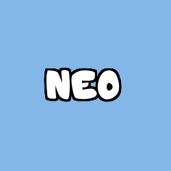 Coloriage prénom NEO