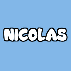 Coloriage prénom NICOLAS