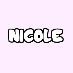 Coloriage prénom NICOLE